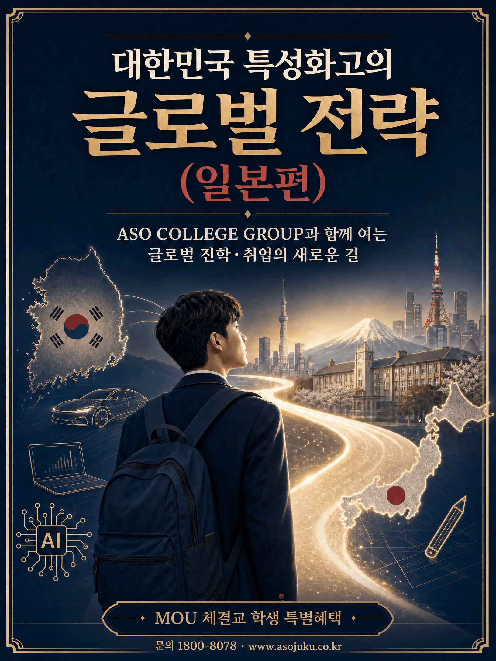 2026 특성화고 일본 유학 글로벌 전략 — ASO College Group MOU 협약 혜택