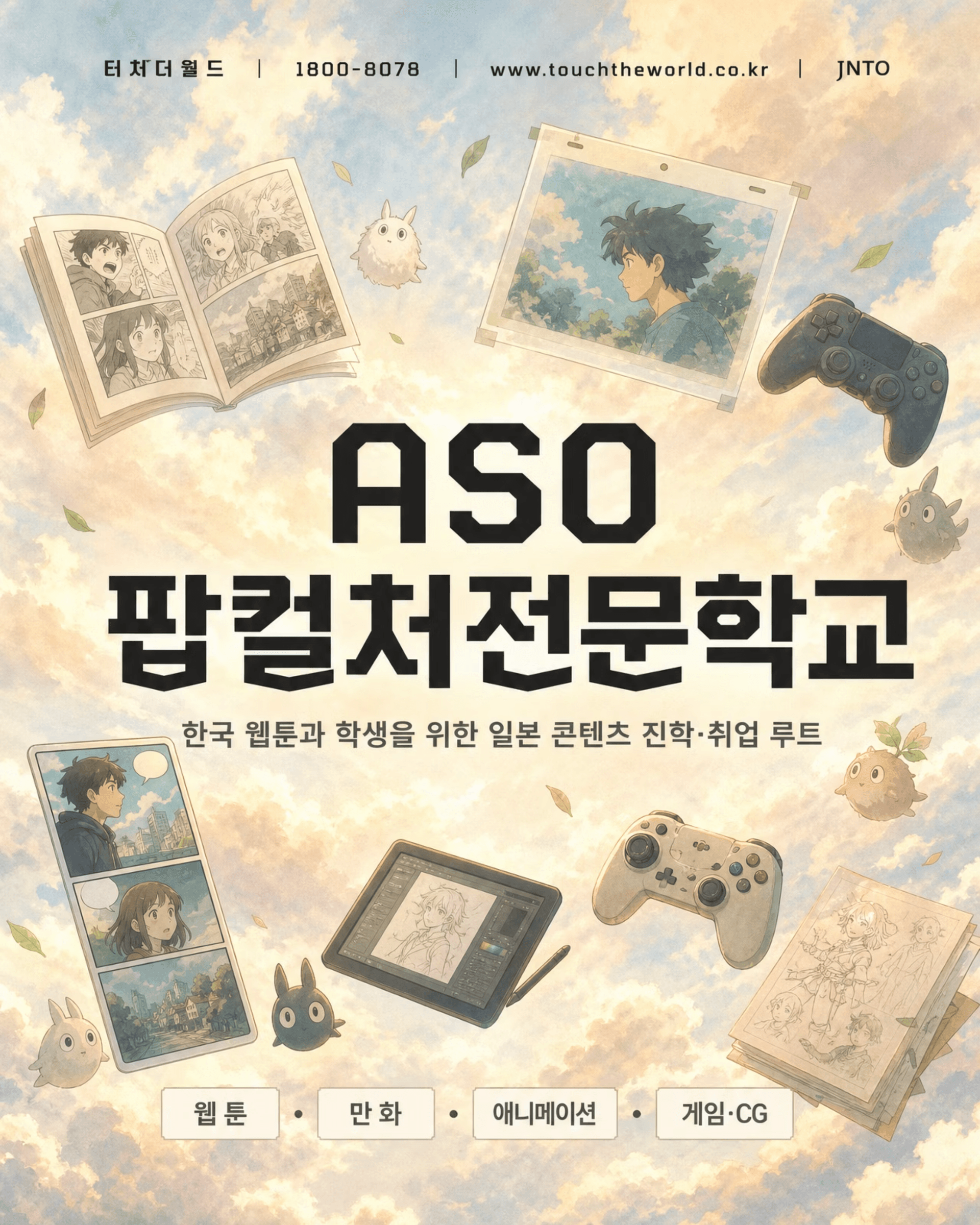 2026 ASO 팝컬처전문학교 — 웹툰과 일본 진학·취업 루트